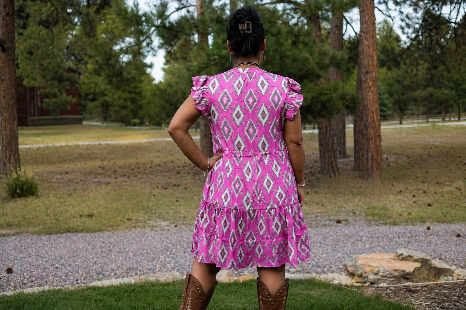 Pretty in the West Ruffle Mini Dress - Image 6