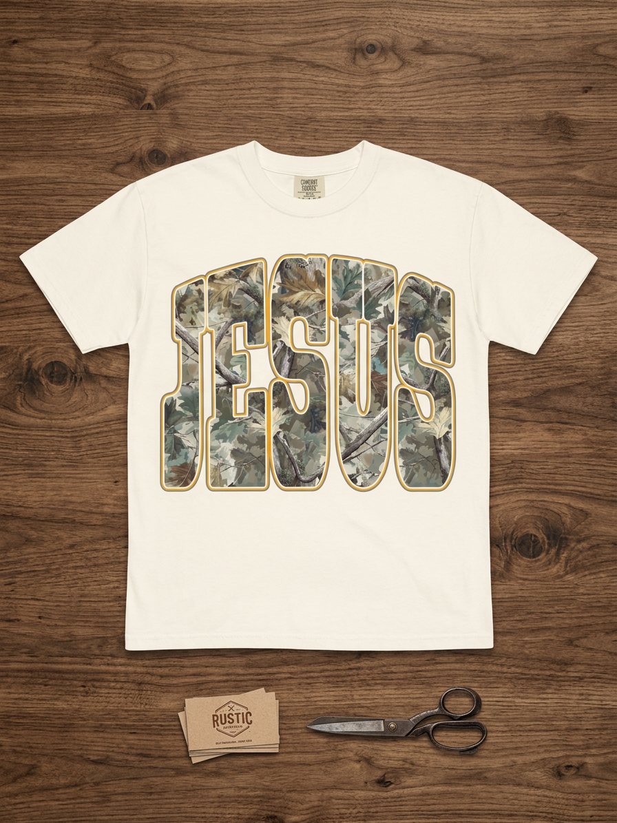 Camo Jesus Tee