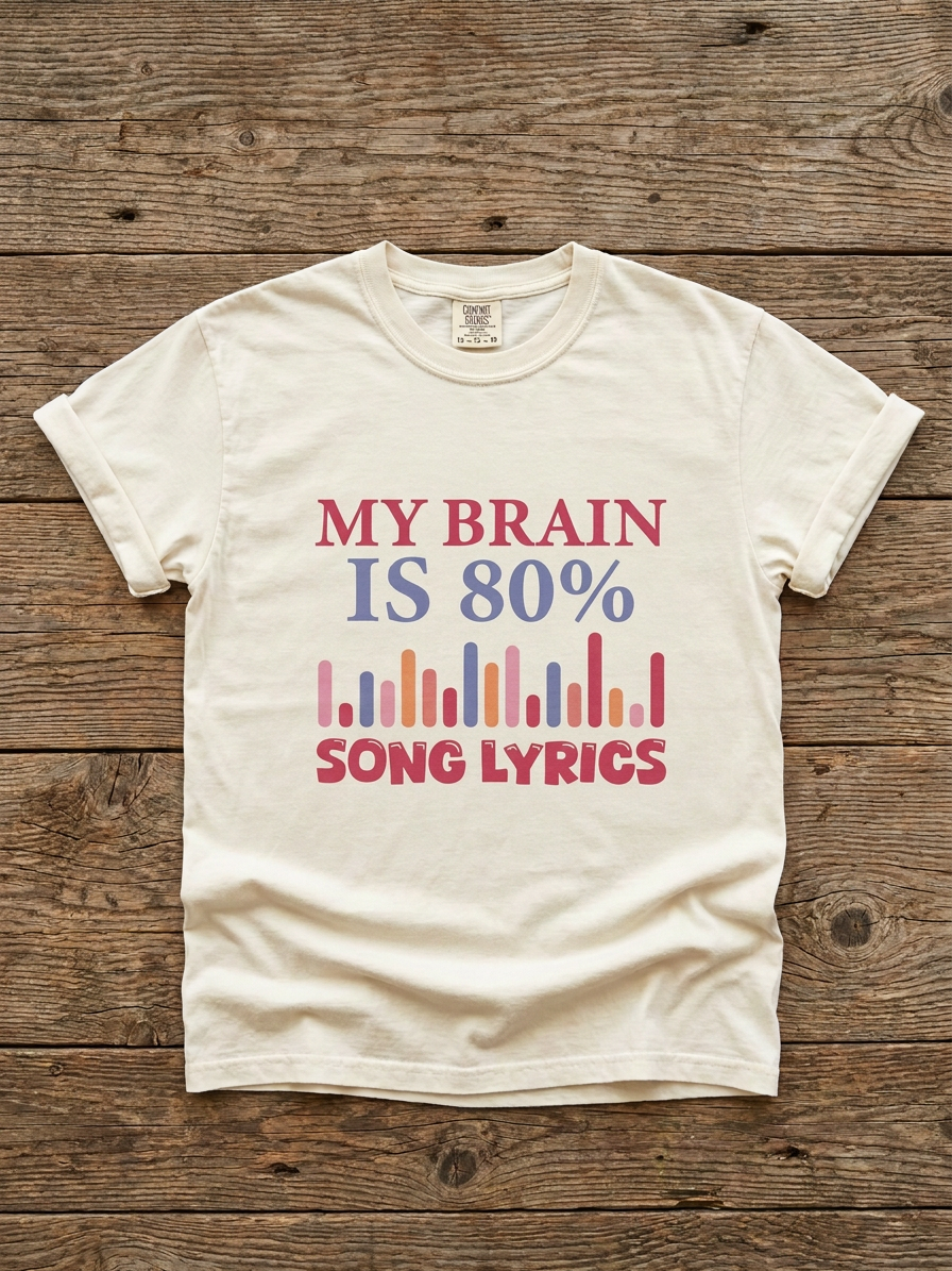 80% Song Lyrics Tee